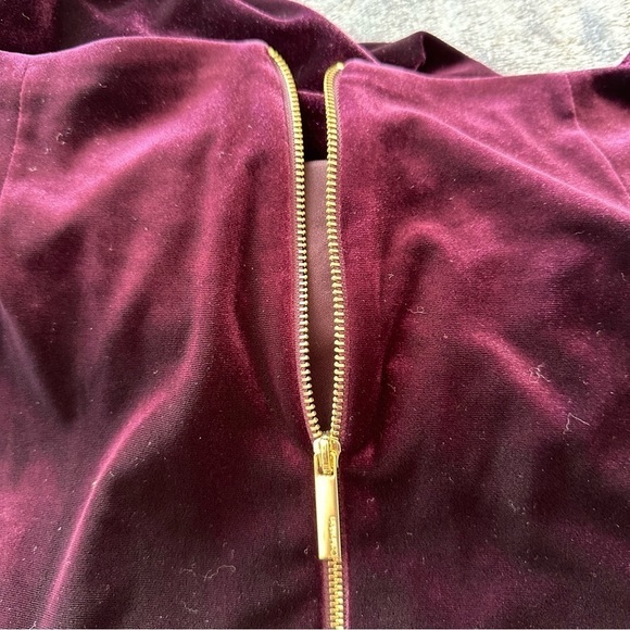 NWOT Calvin Klein Velvet Jumpsuit Plum Size 16 - Picture 14 of 15